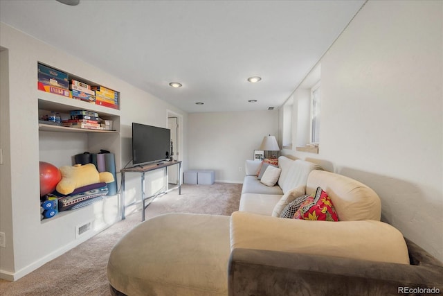 view of carpeted living room