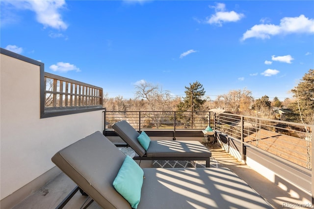 view of patio / terrace featuring a balcony