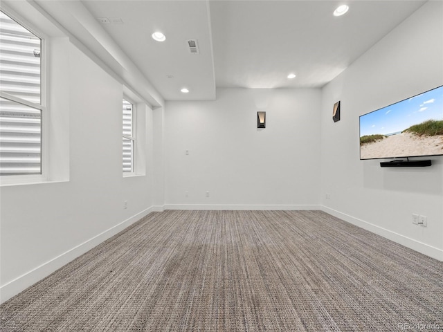3715 Kalamath St, Denver, CO 80211 - empty room with recessed lighting, carpet floors, and baseboards