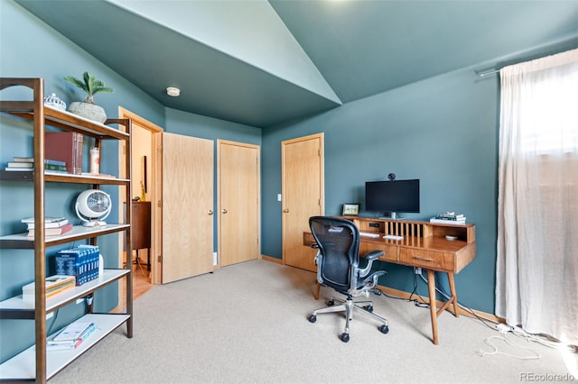 597 Pine Glade Rd, Nederland, CO 80466 - office featuring carpet floors and lofted ceiling
