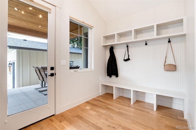 4711 S Logan St, Englewood, CO 80113 - mudroom featuring wood finished floors and baseboards
