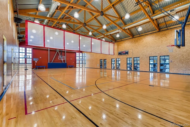 view of basketball court with community basketball court