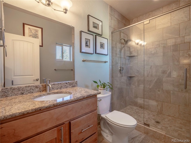1033 H St, Salida, CO 81201 - bathroom with vanity and a stall shower