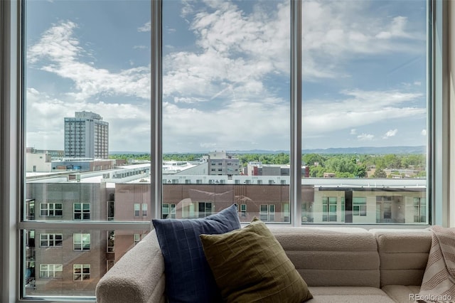 4200 W 17th Ave Unit 625, Denver, CO 80204 - living room featuring a city view