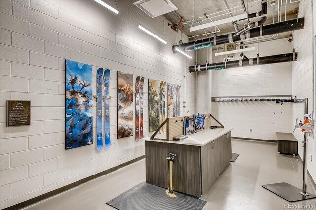 4200 W 17th Ave Unit 625, Denver, CO 80204 - miscellaneous room with finished concrete floors
