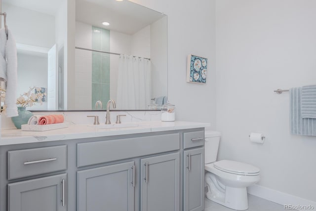 2282 Old Rail Way, Superior, CO 80027 - full bath featuring vanity, tiled shower, and tile patterned floors