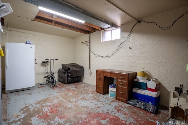 4115 S Clarkson St, Englewood, CO 80113 - basement featuring freestanding refrigerator
