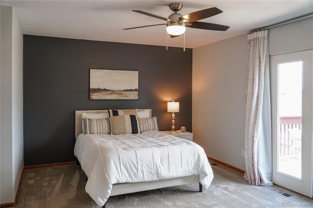 9927 Aftonwood St, Highlands Ranch, CO 80126 - bedroom featuring multiple windows, carpet floors, and ceiling fan