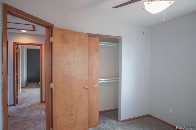 9927 Aftonwood St, Highlands Ranch, CO 80126 - unfurnished bedroom featuring carpet floors, a closet, and a ceiling fan
