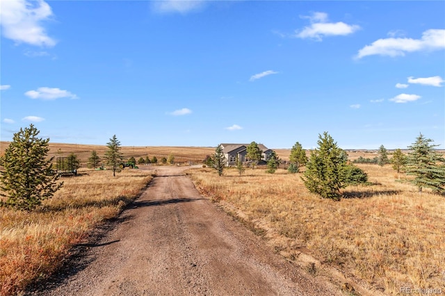 view of street featuring a rural view