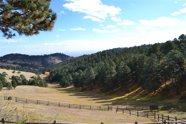 view of mountain feature featuring a rural view