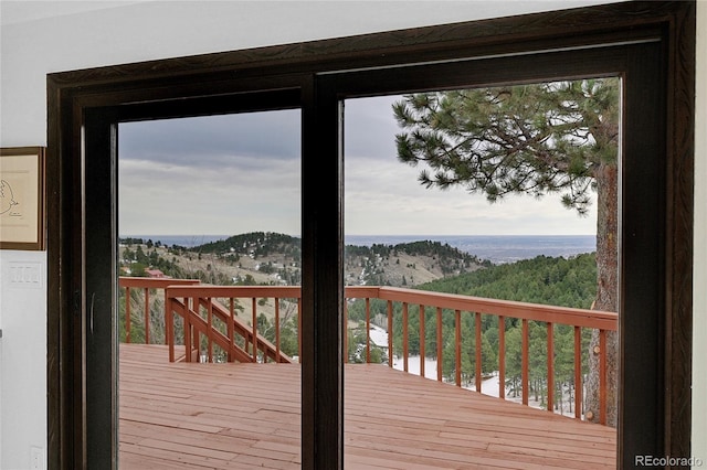 view of wooden terrace