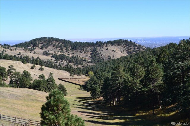 property view of mountains with a rural view