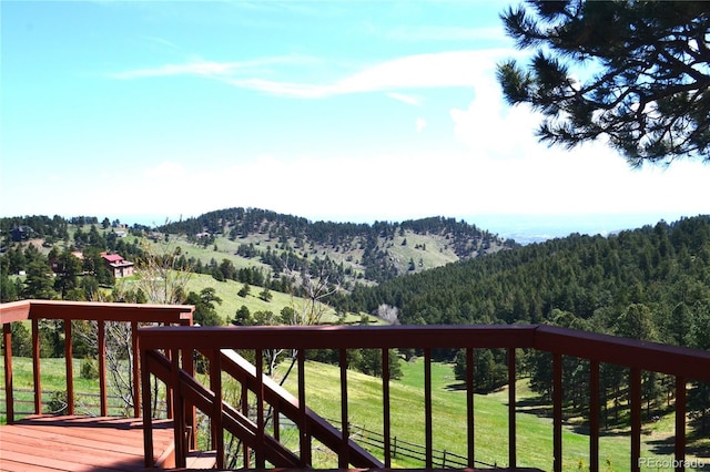 21849 Cabrini Blvd, Golden, CO 80401 - view of mountain backdrop with a heavily wooded area