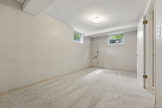 5436 E Atlantic Pl, Denver, CO 80222 - below grade area with carpet and baseboards