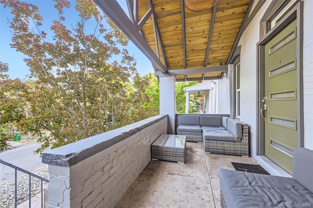 3521 Osage St, Denver, CO 80211 - view of patio with outdoor lounge area and a balcony