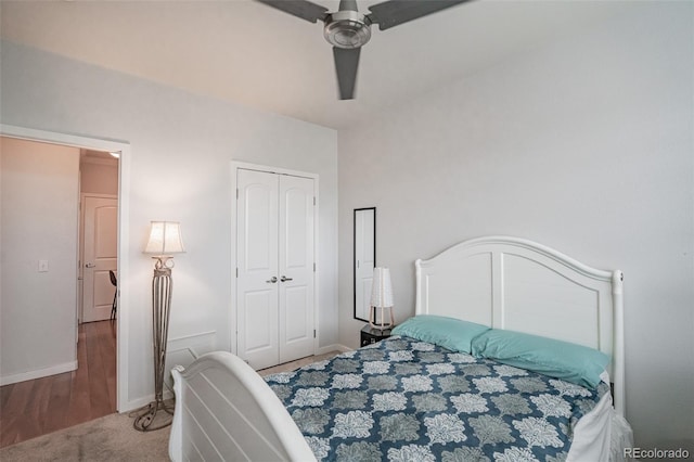 13456 Via Varra Unit 225, Broomfield, CO 80020 - bedroom featuring a closet and a ceiling fan
