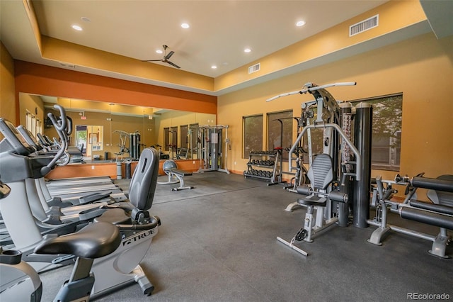 13456 Via Varra Unit 225, Broomfield, CO 80020 - exercise room with recessed lighting