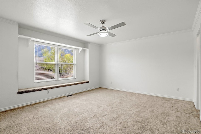 750 Capeglen Rd, Colorado Springs, CO 80906 - empty room featuring carpet, ceiling fan, ornamental molding, and baseboards