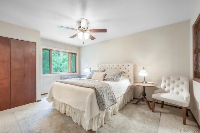 510 Silhouette Way, Monument, CO 80132 - bedroom with light colored carpet and a ceiling fan