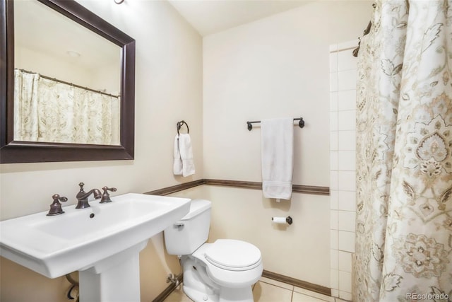 510 Silhouette Way, Monument, CO 80132 - bathroom featuring tile patterned floors and a shower with curtain