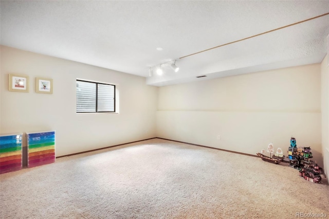 510 Silhouette Way, Monument, CO 80132 - below grade area featuring carpet floors and rail lighting
