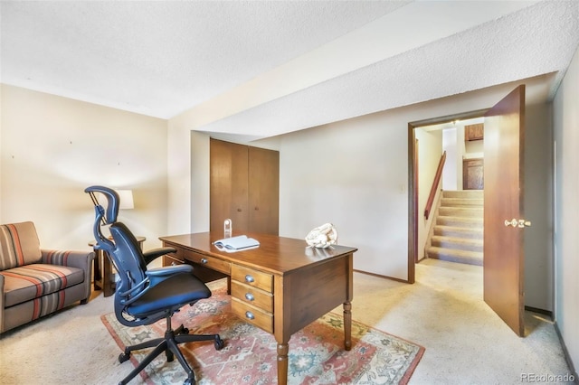 510 Silhouette Way, Monument, CO 80132 - office space featuring light carpet and a textured ceiling