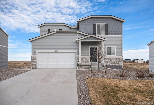 front facade featuring a garage