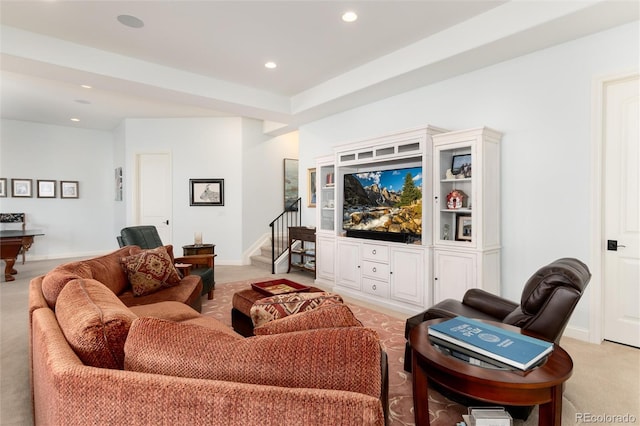 view of carpeted living room