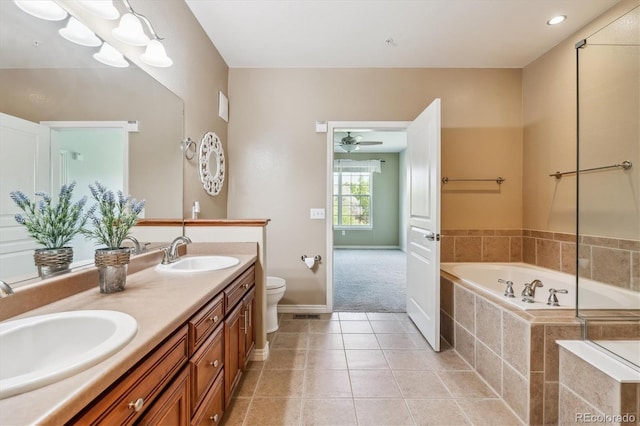 11972 W Long Cir Unit 104, Littleton, CO 80127 - full bath with a bath, double vanity, and tile patterned flooring