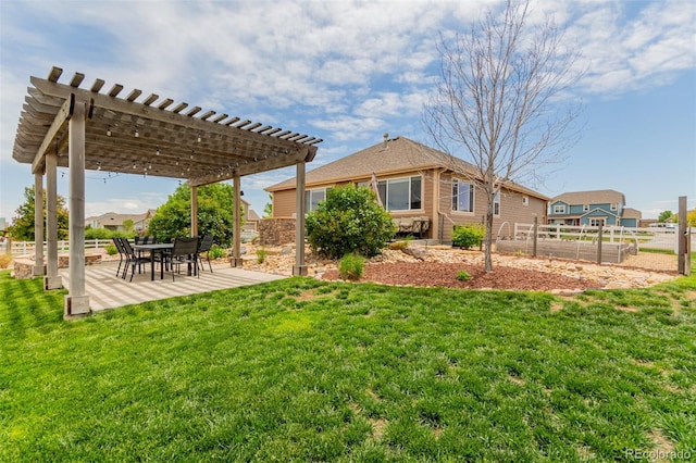10653 E 163rd Ct, Brighton, CO 80602 - view of yard featuring a pergola and a patio