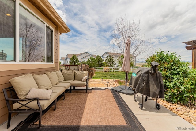 10653 E 163rd Ct, Brighton, CO 80602 - view of patio / terrace featuring an outdoor hangout area
