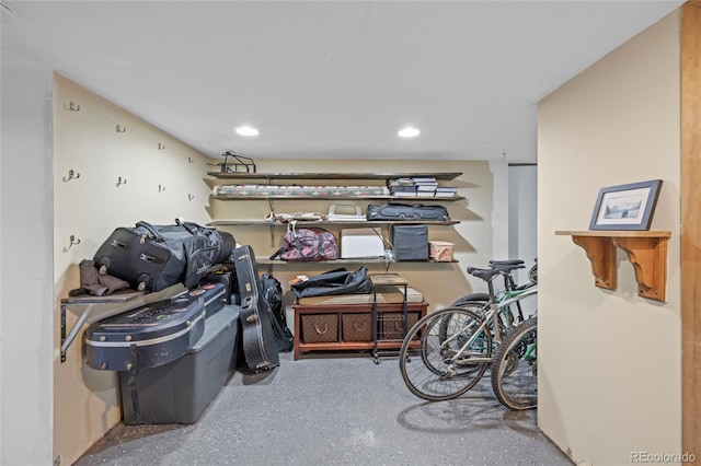 view of storage room