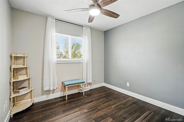 6655 S Elm Cir, Centennial, CO 80121 - unfurnished room with dark wood-style floors, ceiling fan, and baseboards