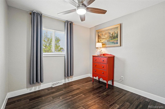 6655 S Elm Cir, Centennial, CO 80121 - unfurnished room with dark wood-style floors, ceiling fan, and baseboards