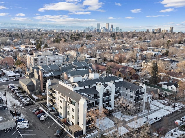 bird's eye view featuring a city view