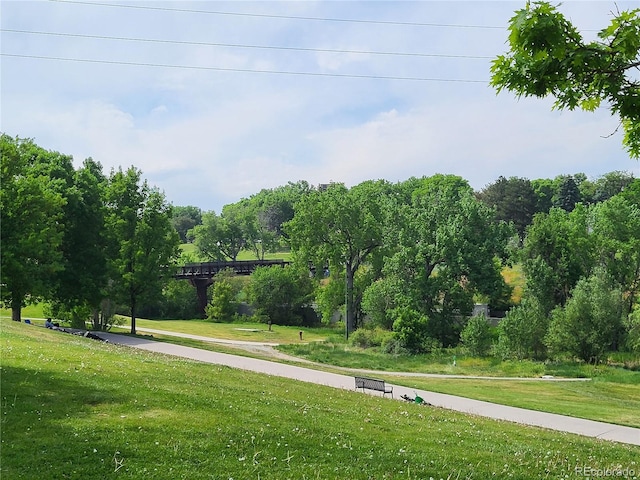 surrounding community featuring a lawn