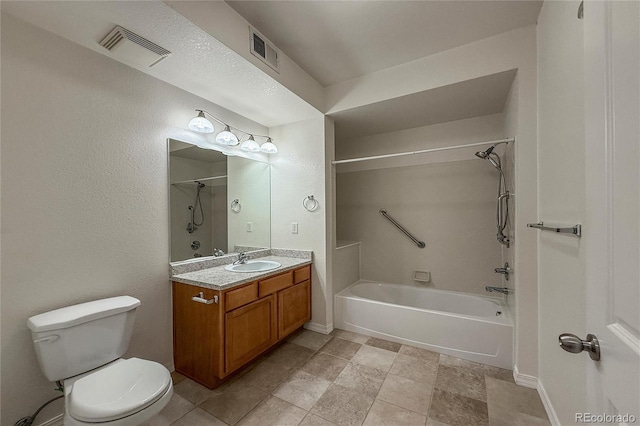804 Summer Hawk Dr Unit 5105, Longmont, CO 80504 - full bathroom featuring toilet, vanity, washtub / shower combination, and baseboards
