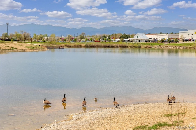 property view of water with a mountain view