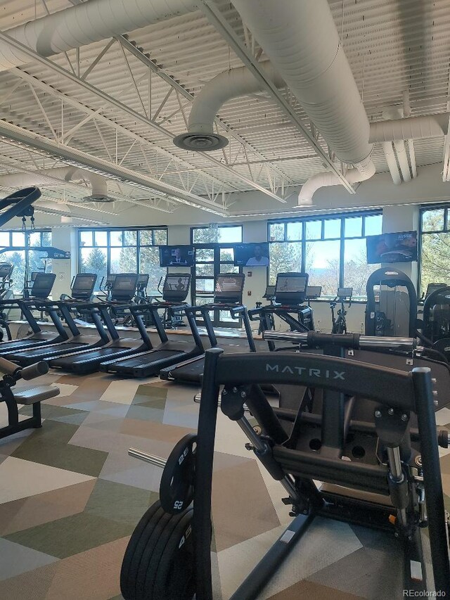 view of workout area