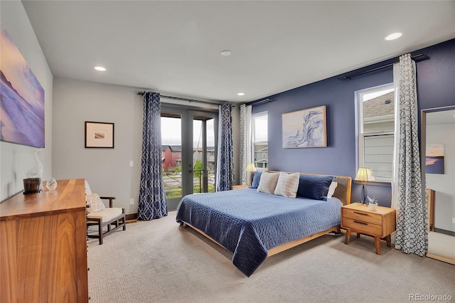 21345 E 59th Dr, Aurora, CO 80019 - carpeted bedroom featuring recessed lighting and access to outside