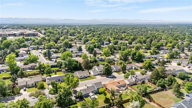 6604 S Dahlia Cir, Centennial, CO 80121 - aerial view of residential area with mountains