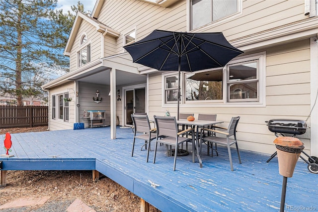 view of wooden deck