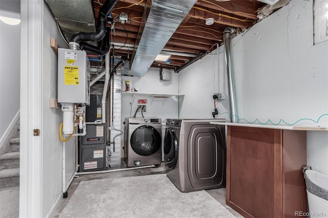 laundry area featuring washing machine and dryer