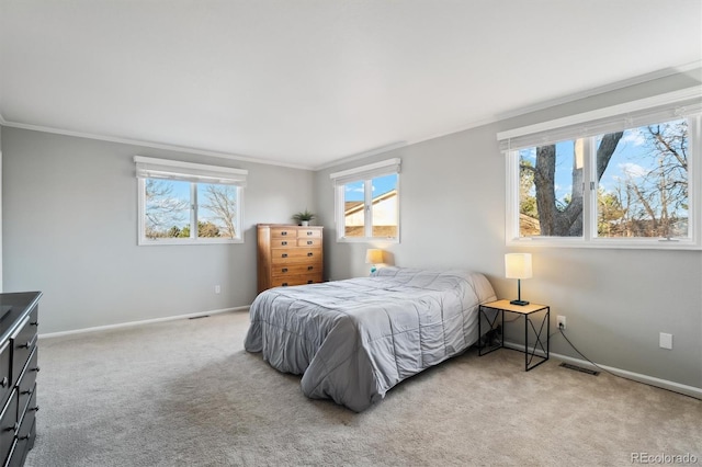 1998 S Harlan Ct, Lakewood, CO 80227 - bedroom with ornamental molding, carpet flooring, multiple windows, and baseboards