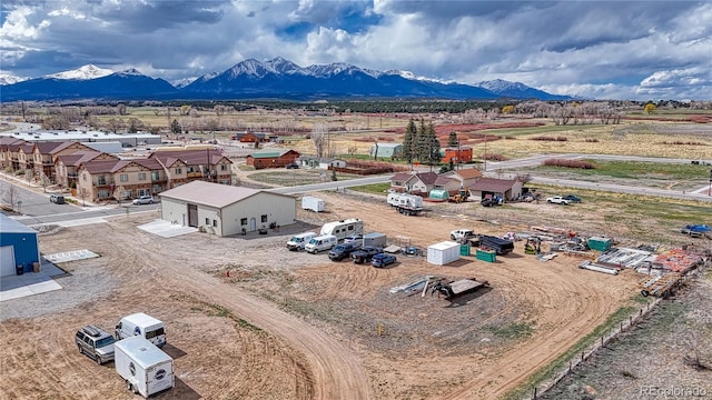 bird's eye view featuring a mountain view