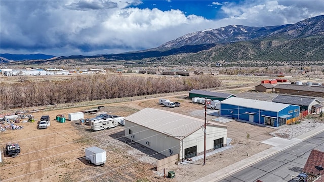 aerial view featuring a mountain view