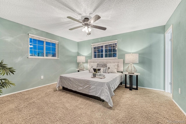 15918 E Flora Pl, Aurora, CO 80013 - carpeted bedroom with a textured ceiling and ceiling fan