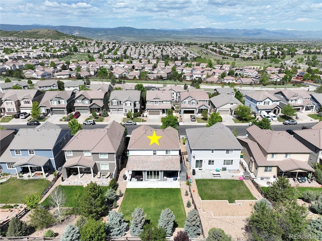 2198 Broadleaf Loop, Castle Rock, CO 80109 - aerial view of residential area with mountains