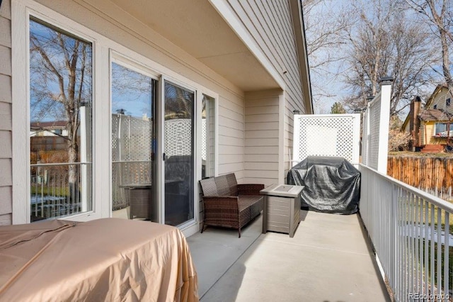 balcony featuring grilling area